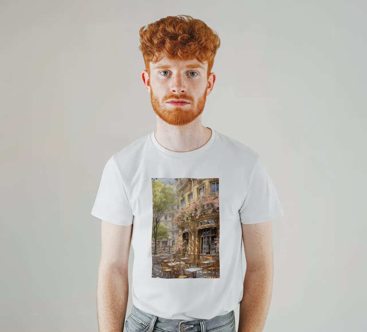 balcone terrazza caffè filtro luce solare claude monet t-shirt da belong shop