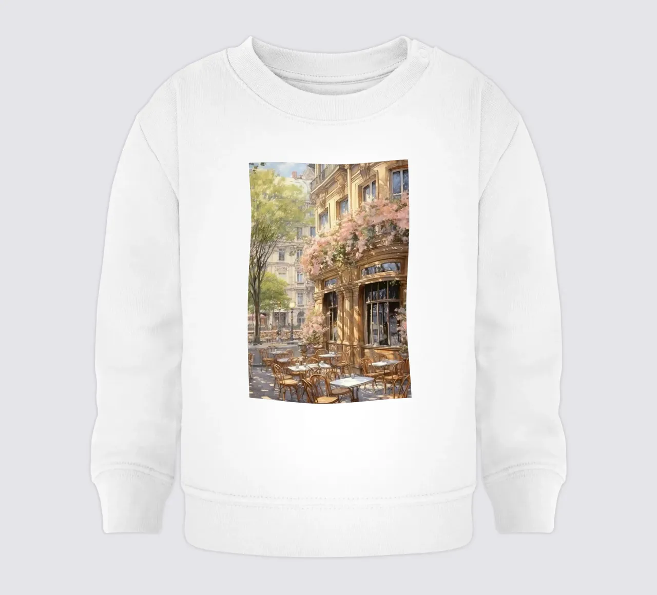 balcone terrazza caffè filtro luce solare claude monet felpa neonato da belong shop