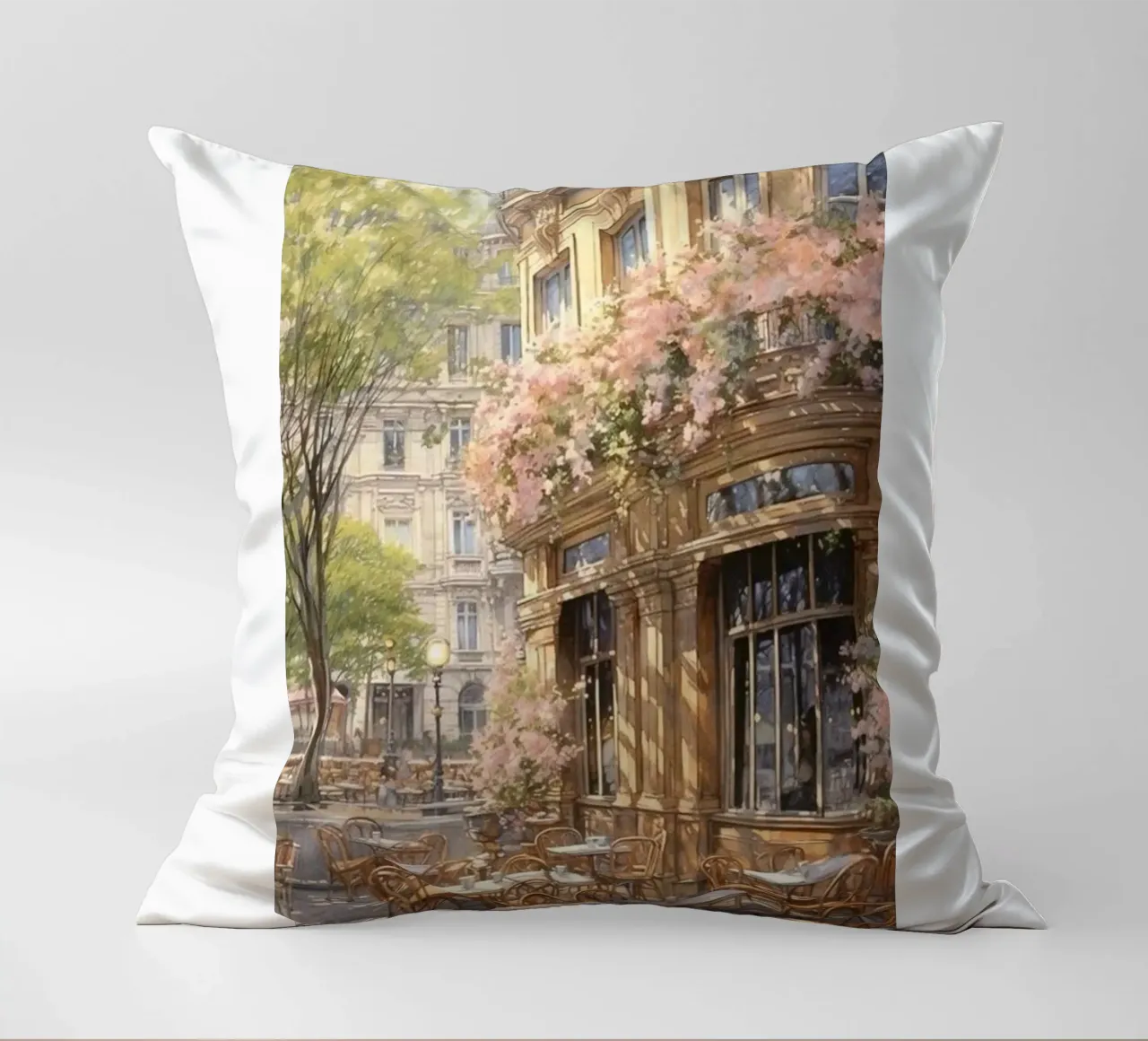 balcone terrazza caffè filtro luce solare claude monet cuscino da belong shop
