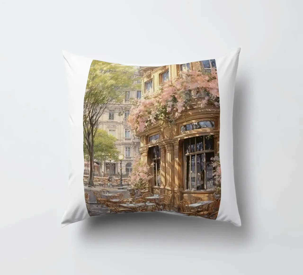 balcone terrazza caffè filtro luce solare claude monet cuscino da belong shop