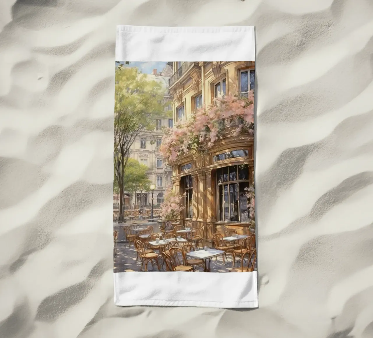 balcone terrazza caffè filtro luce solare claude monet telo mare da belong shop