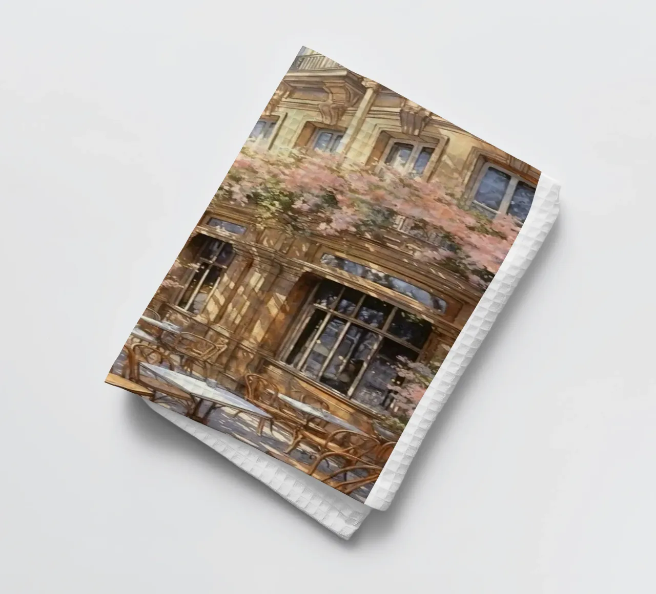 balcone terrazza caffè filtro luce solare claude monet canovaccio da cucina da belong shop