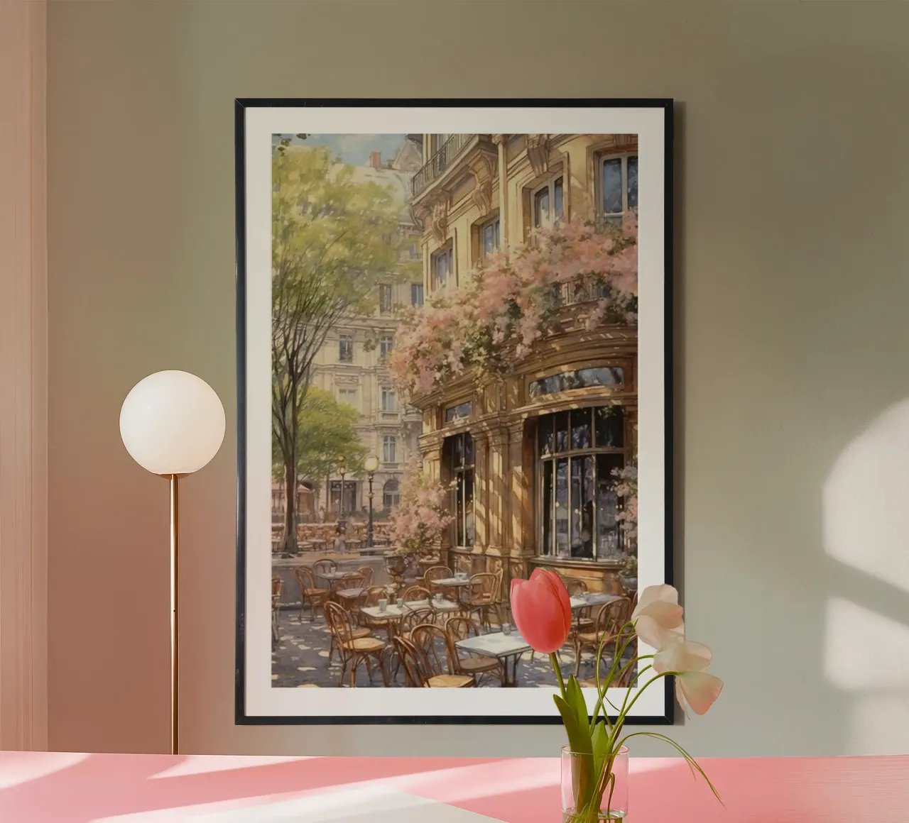 balcone terrazza caffè filtro luce solare claude monet carta hahnemühle da belong shop