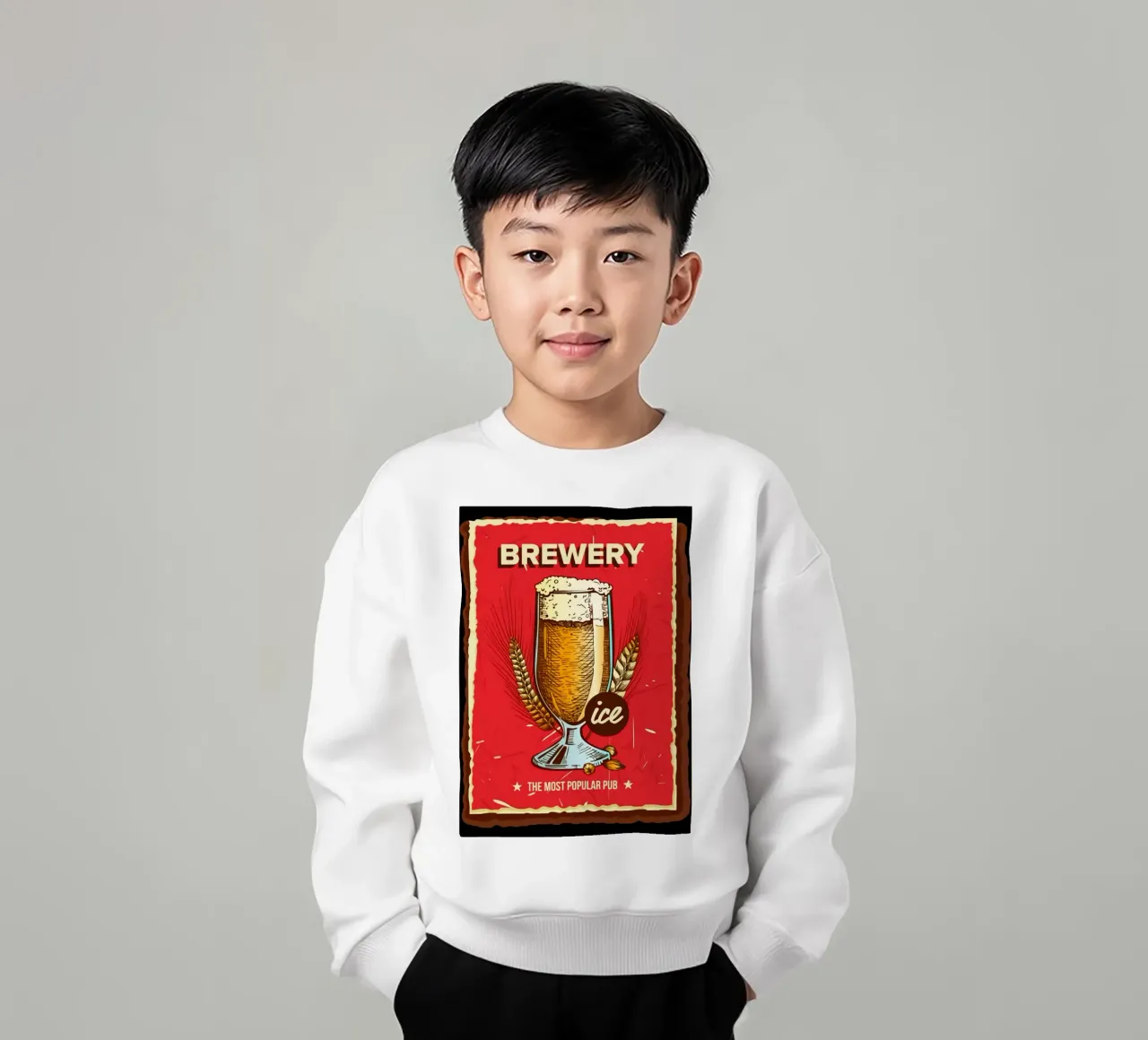 Brewery Beer Is The Most Popular PUB kids sweatshirt by Jodie Art