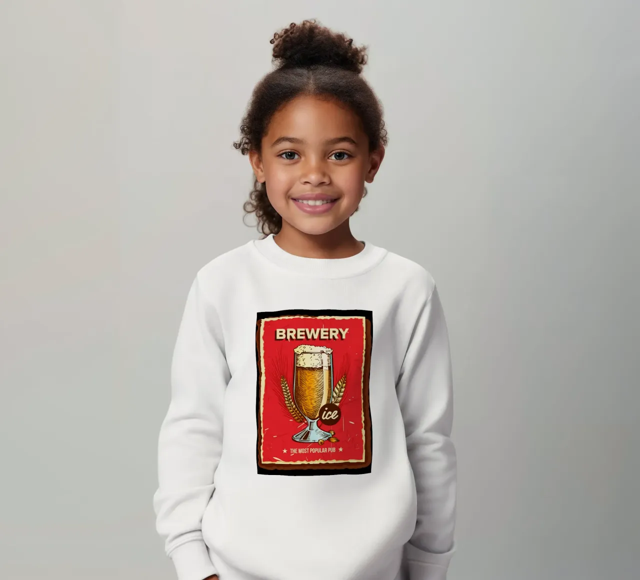 Brewery Beer Is The Most Popular PUB kids sweatshirt by Jodie Art