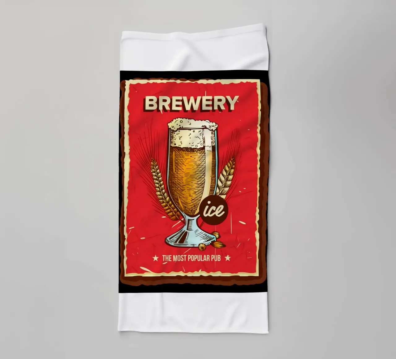 Brewery Beer Is The Most Popular PUB towel by Jodie Art
