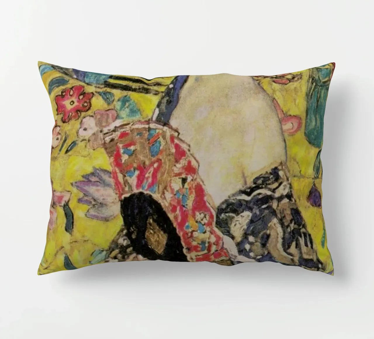 Klimt - Lady with Fan cuscino da Vintage by JUNIQE