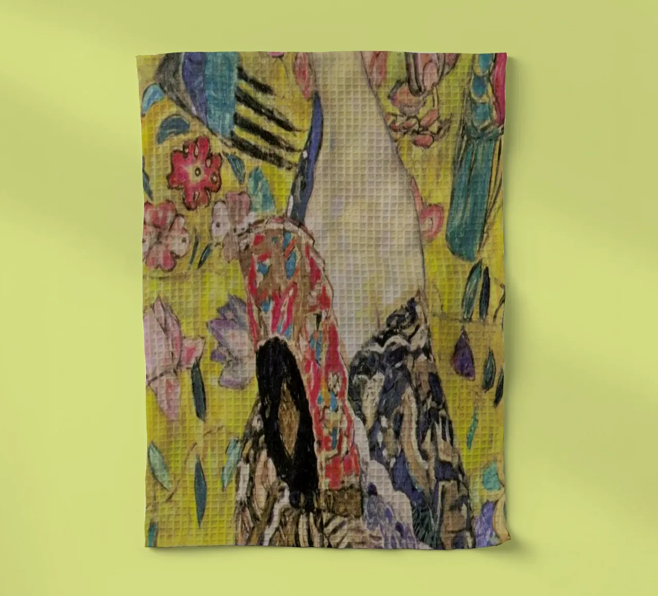 Klimt - Lady with Fan canovaccio da cucina da Vintage by JUNIQE