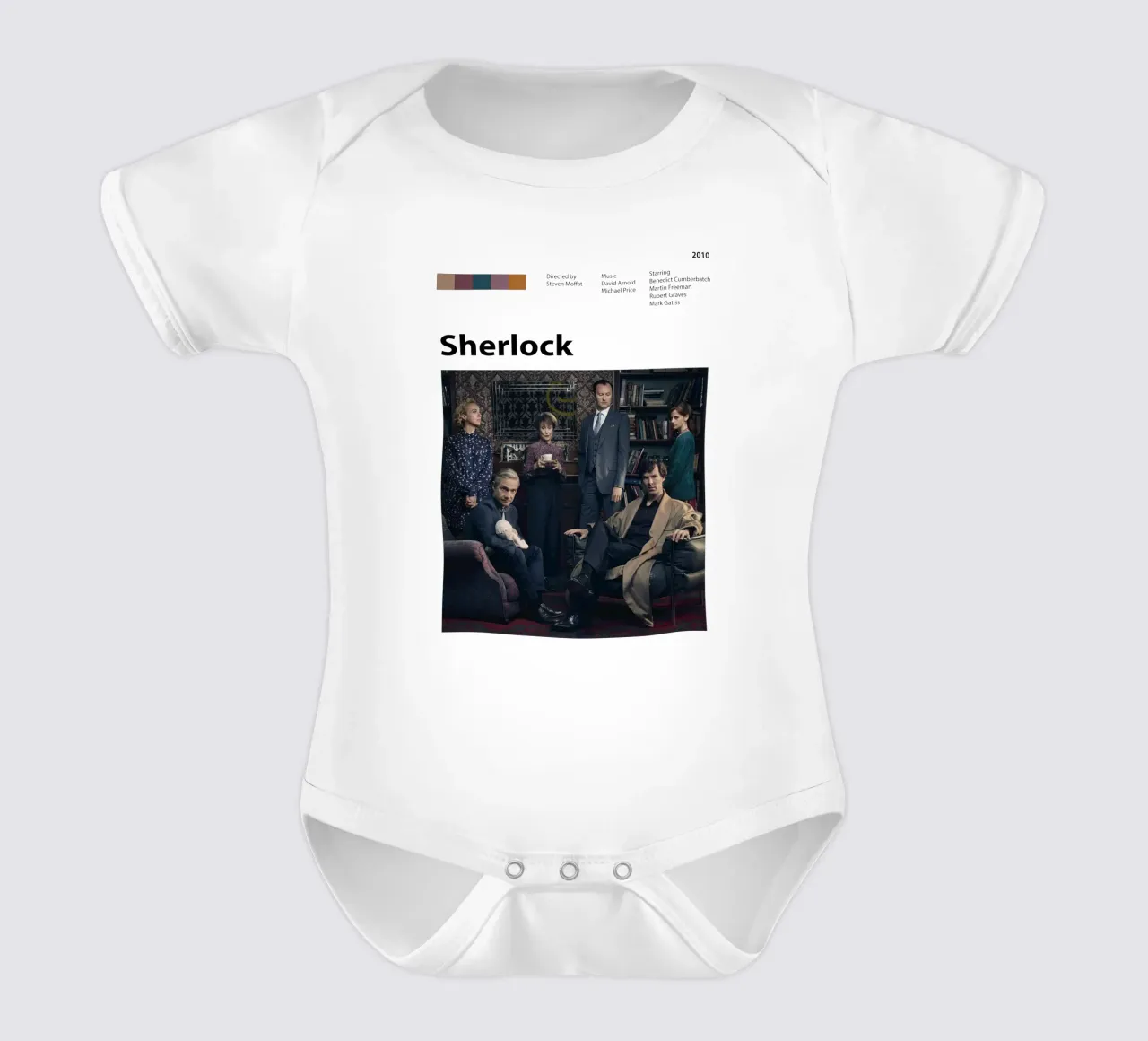 Sherlock body neonato maniche corte da The Movie Wall