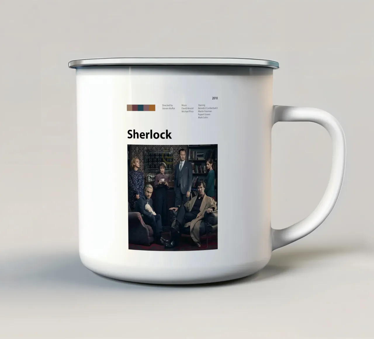 Sherlock tazza in smalto da The Movie Wall