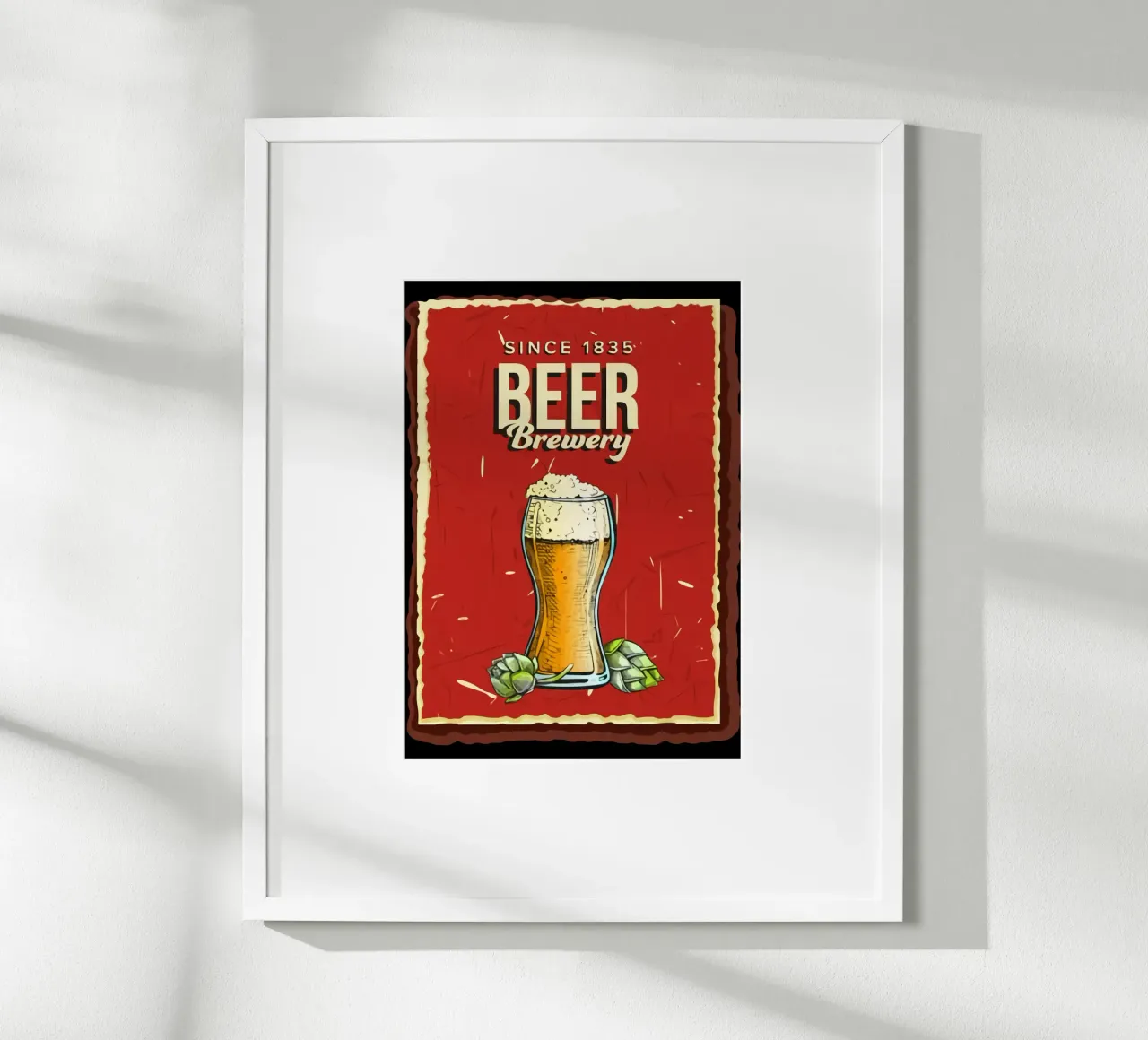 Birra dal 1835 Opere d'arte poster con telaio in legno da Jodie Art