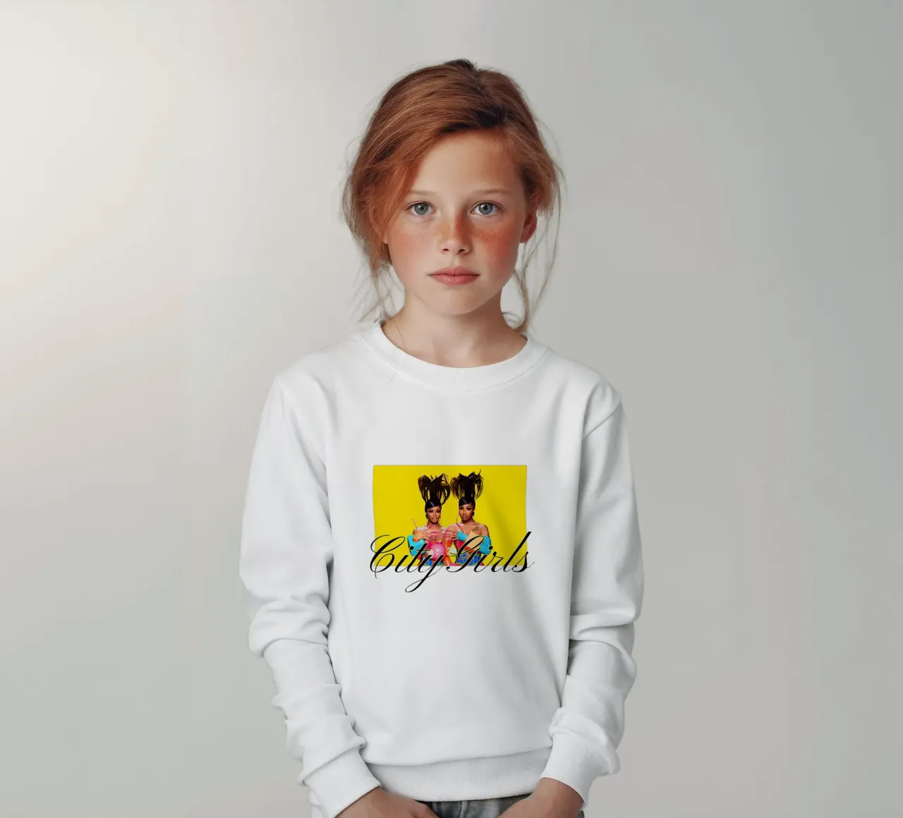Ragazza gialla felpa bambino da Natasha Shop