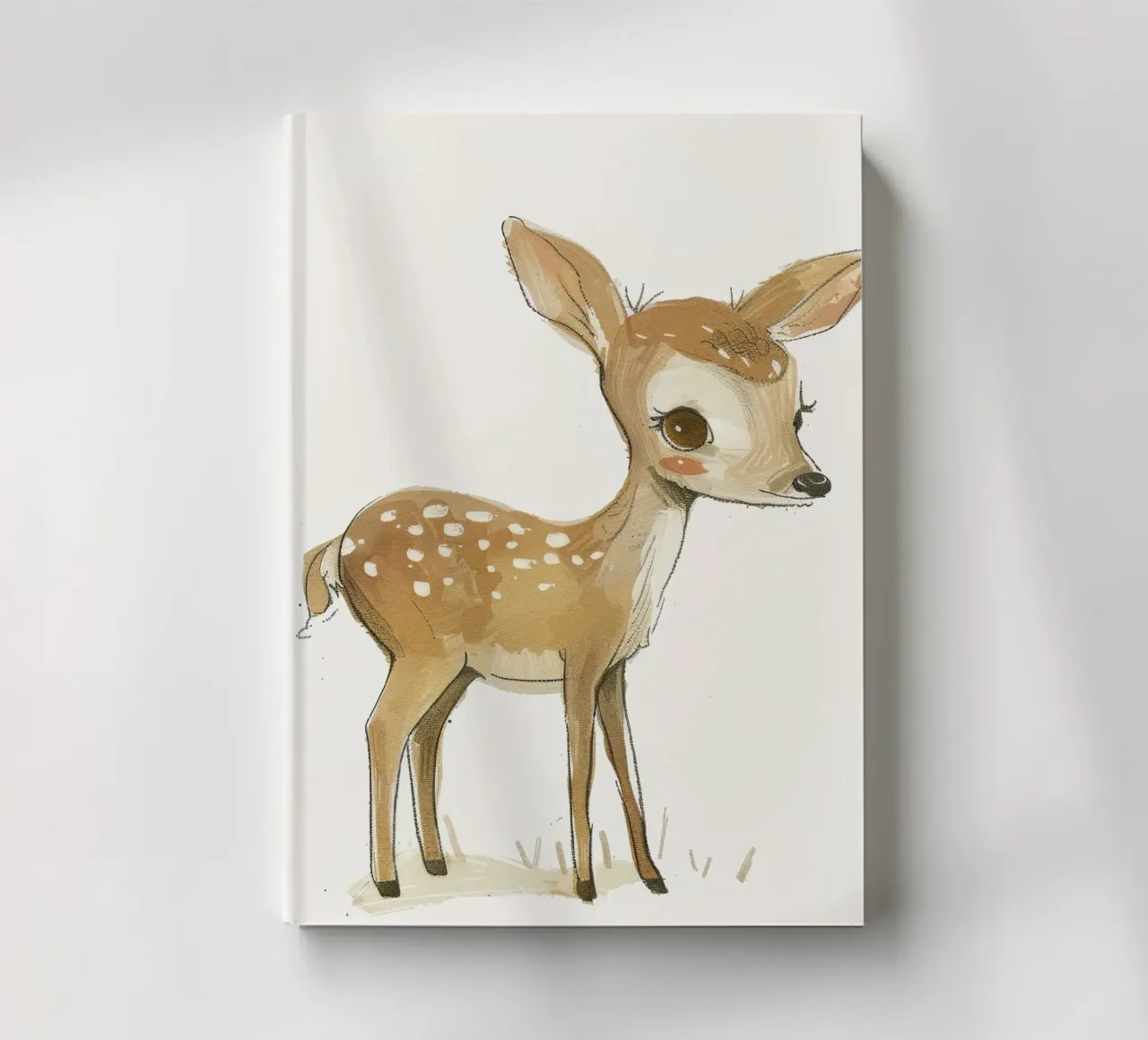Illustrazione di cerbiatto con adorabili macchie bianche diario da DesignDoodle