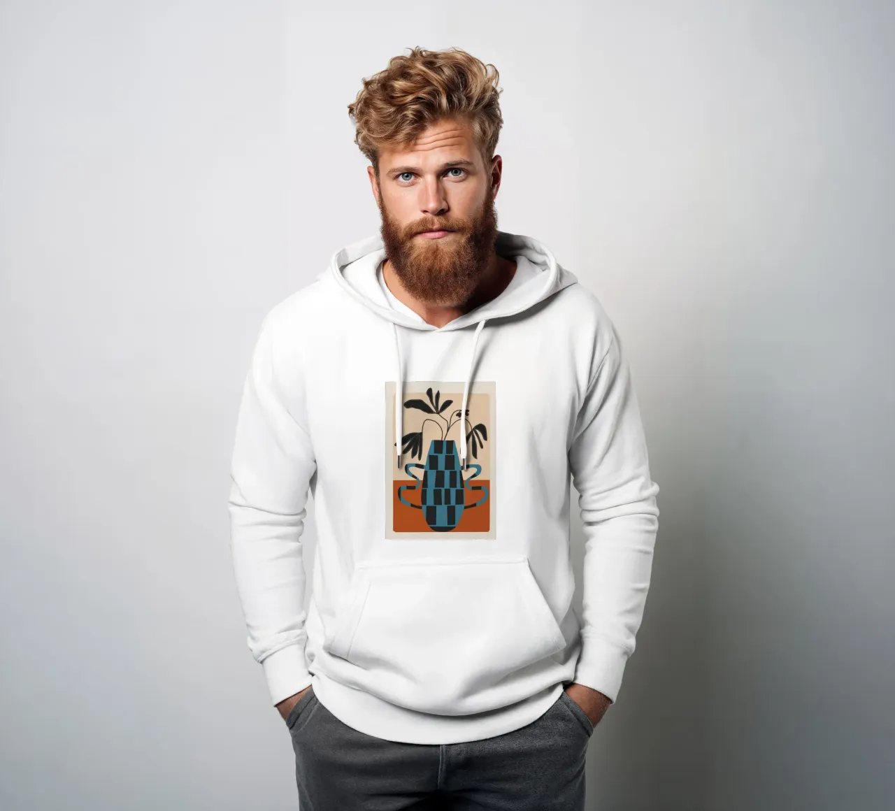 Modern Botanicals No. 4 felpa con cappuccio da Nadjaa