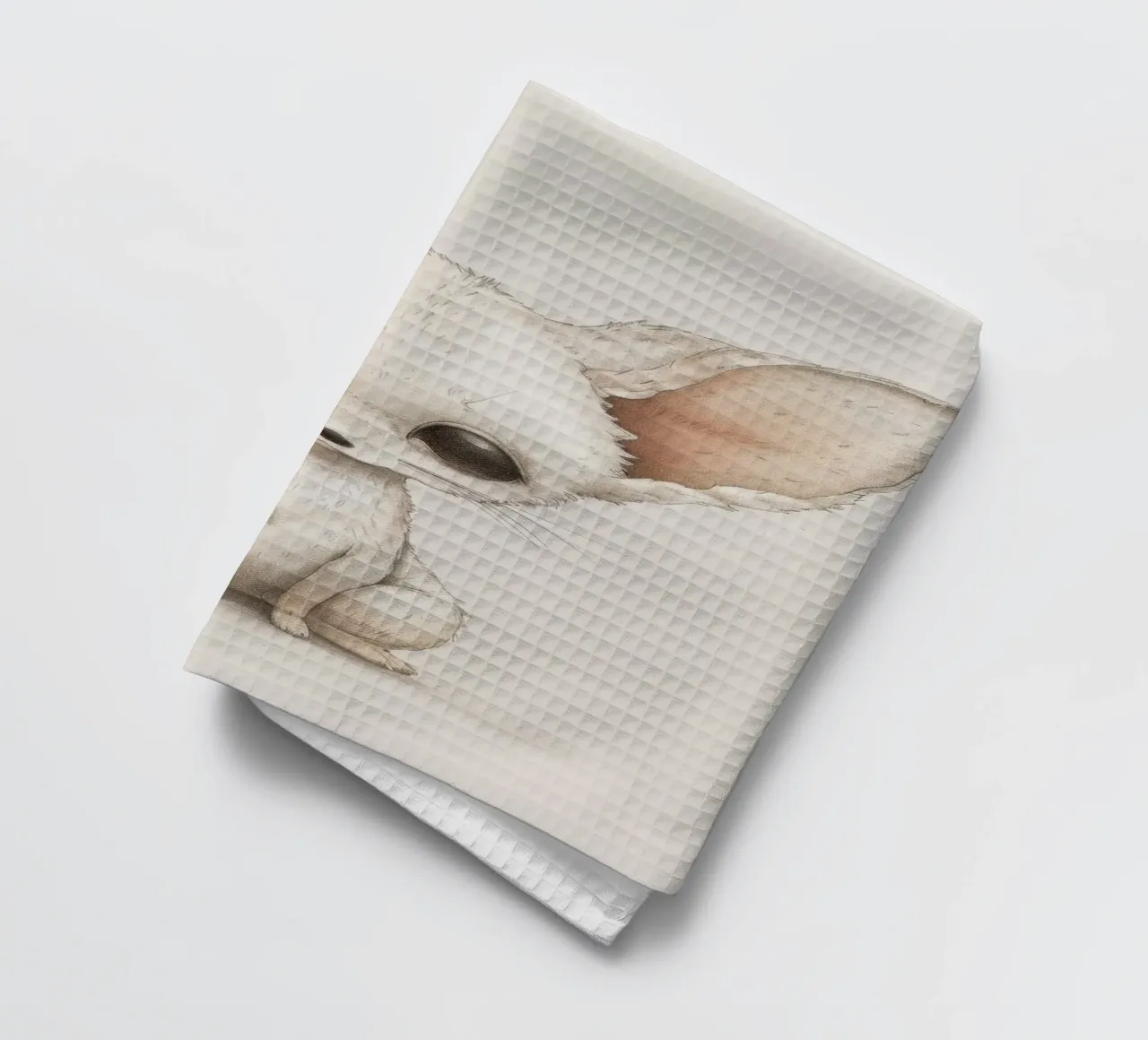 Charmante Fennec Fox Kunstwerk - Captivating Desert Wildlife Geschirrtuch von DesignDoodle