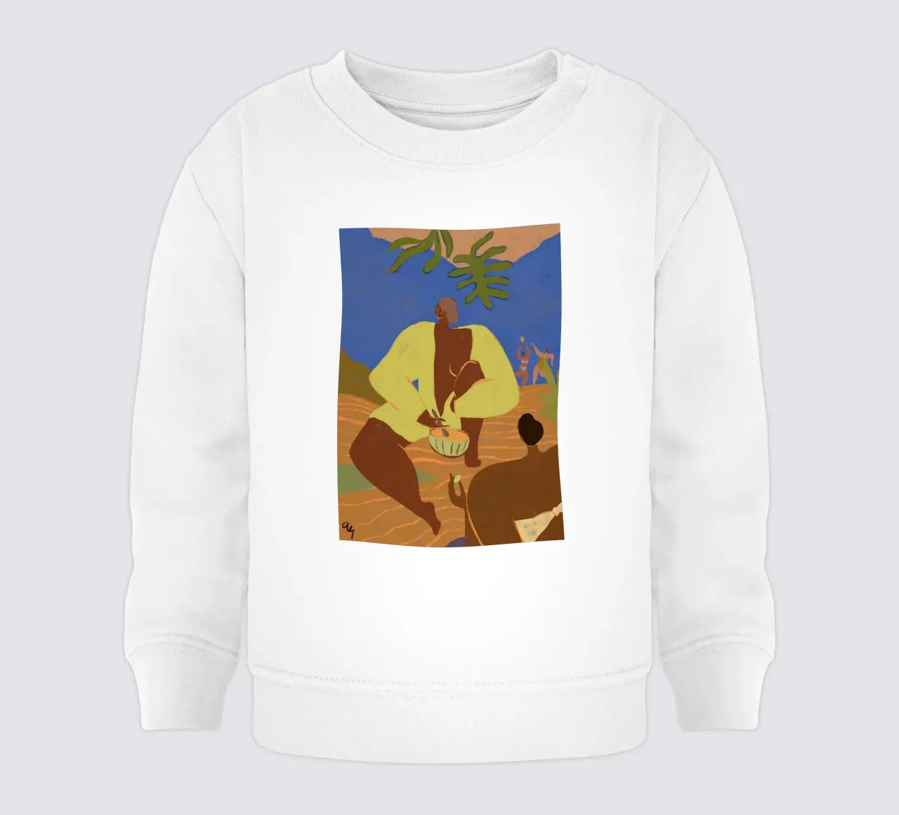 jemand, der eine kunstvolle Guaven-Wassermelone genießt Baby Sweatshirt von kopok first