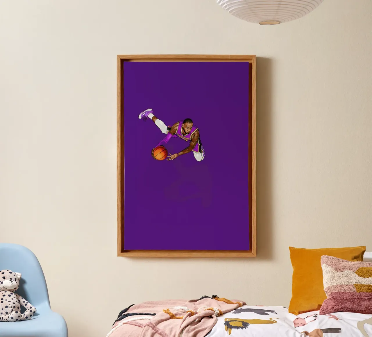 Frequent Fliers Lebron tela con Cornice a cassetta da Jason Ratliff