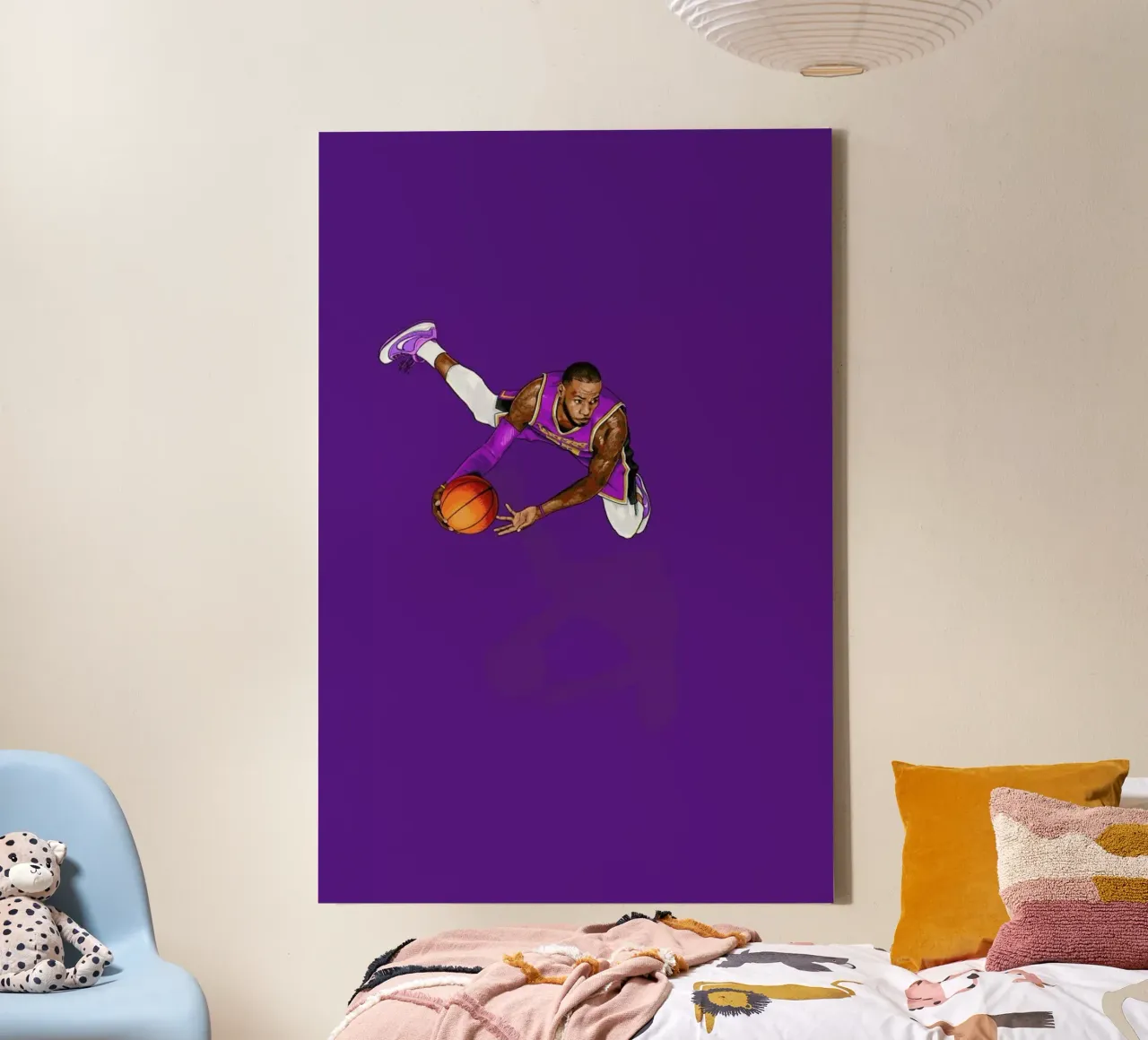 Frequent Fliers Lebron tela con Cornice a cassetta da Jason Ratliff