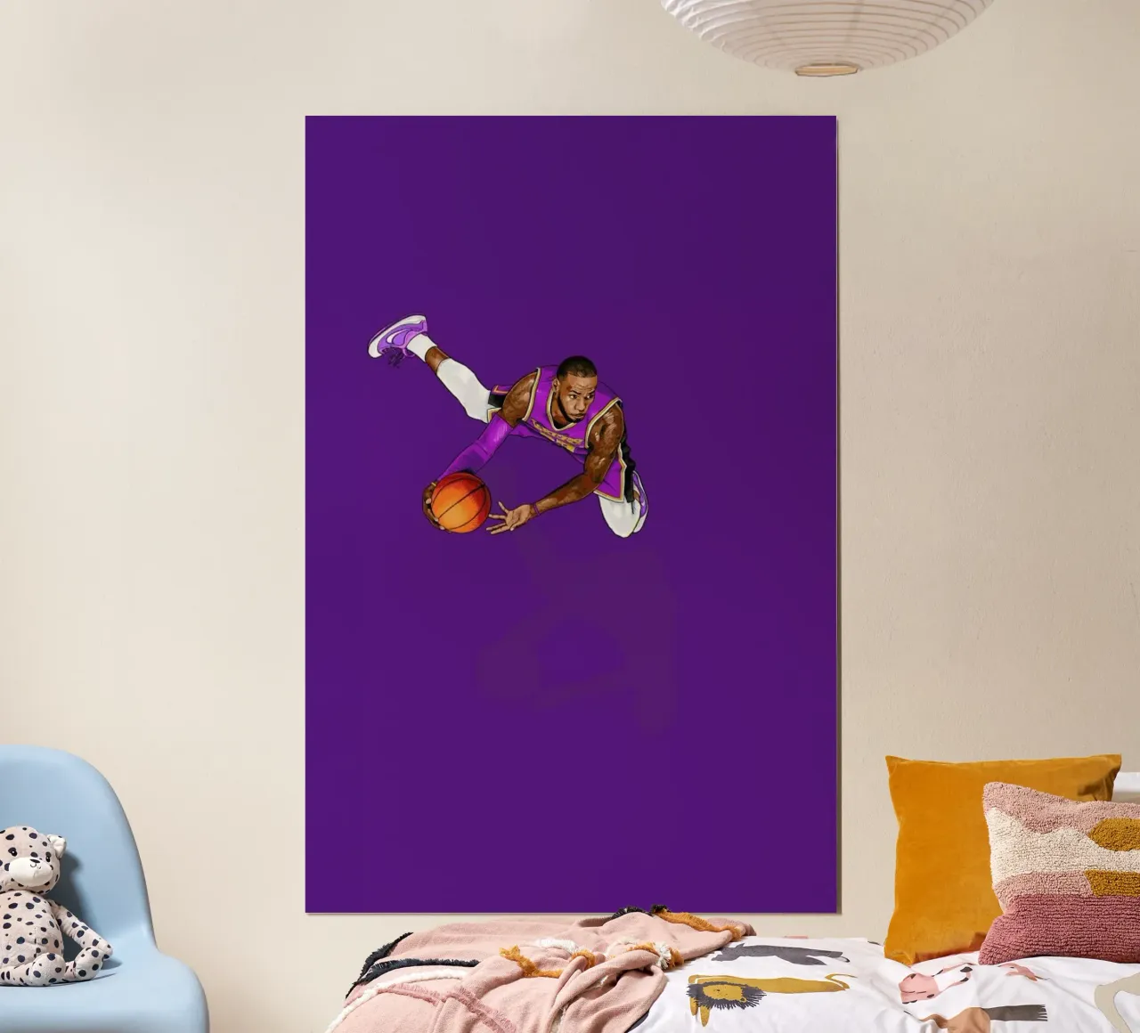 Frequent Fliers Lebron poster con telaio in legno da Jason Ratliff