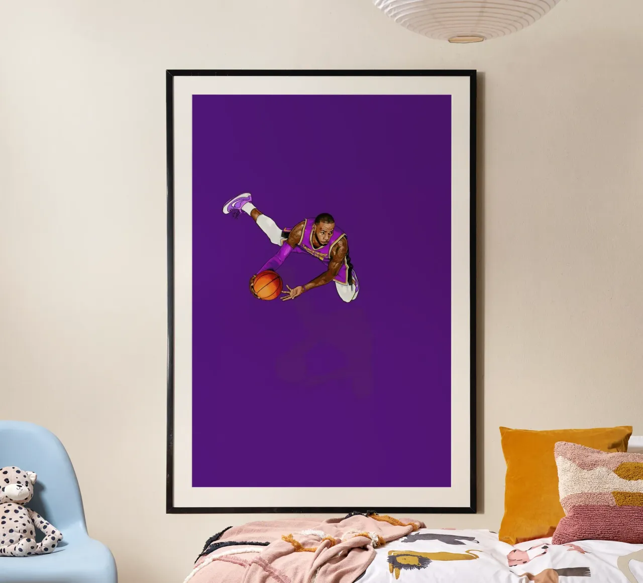 Frequent Fliers Lebron poster con telaio in legno da Jason Ratliff
