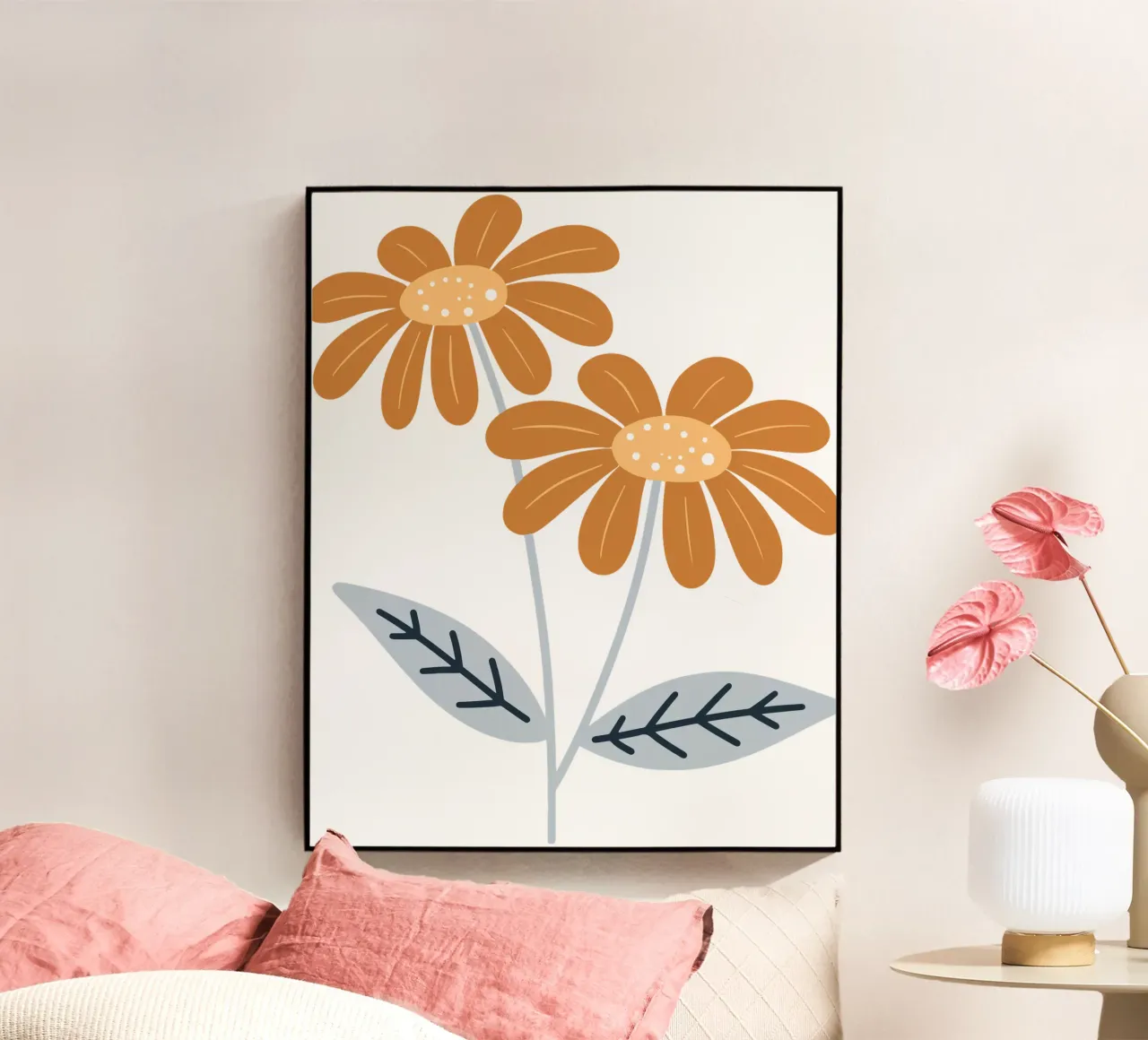 Orange flowers plexiglass da LisaArtes