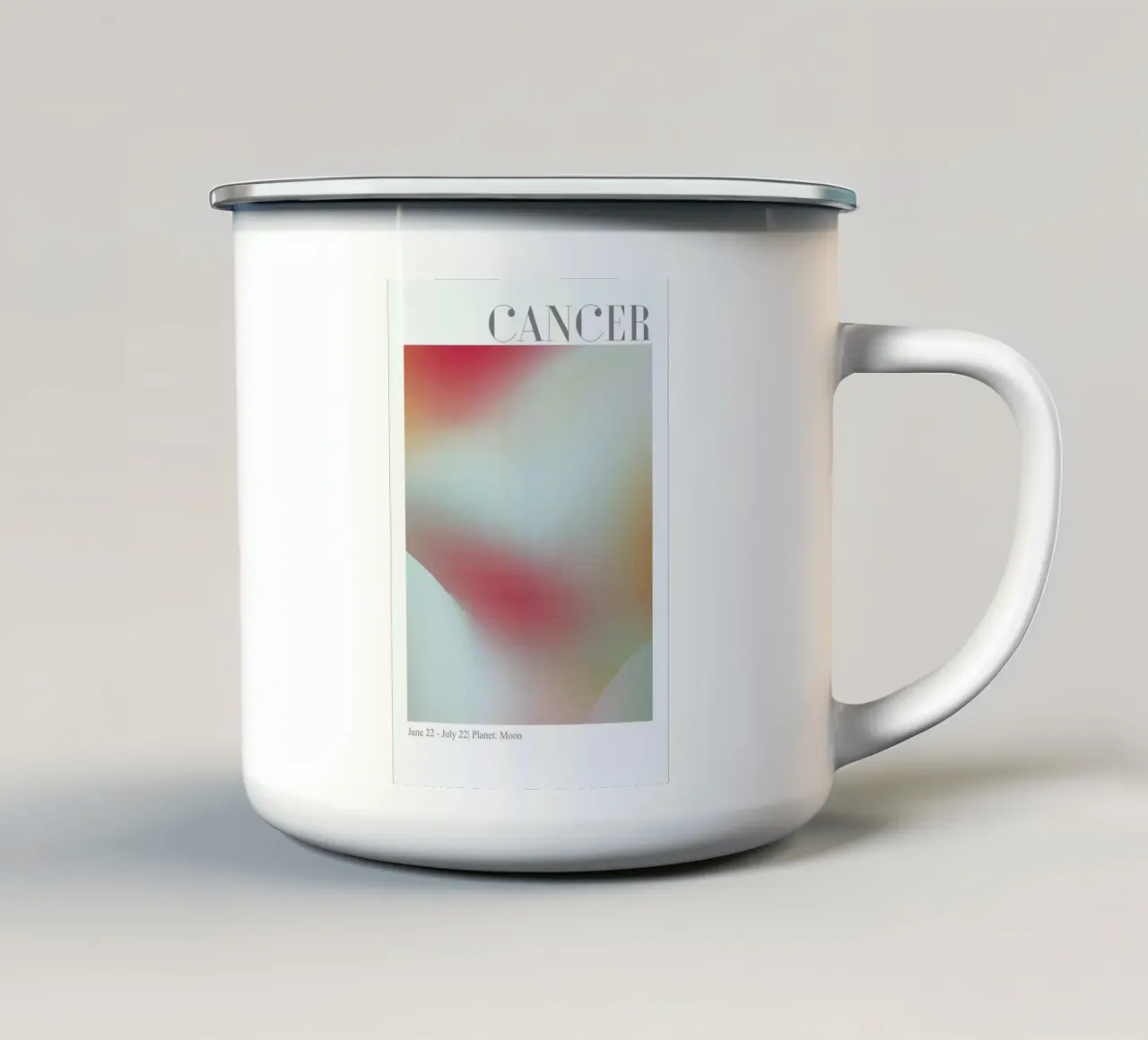 Cancer Abstract Aura tazza in smalto da cafelab