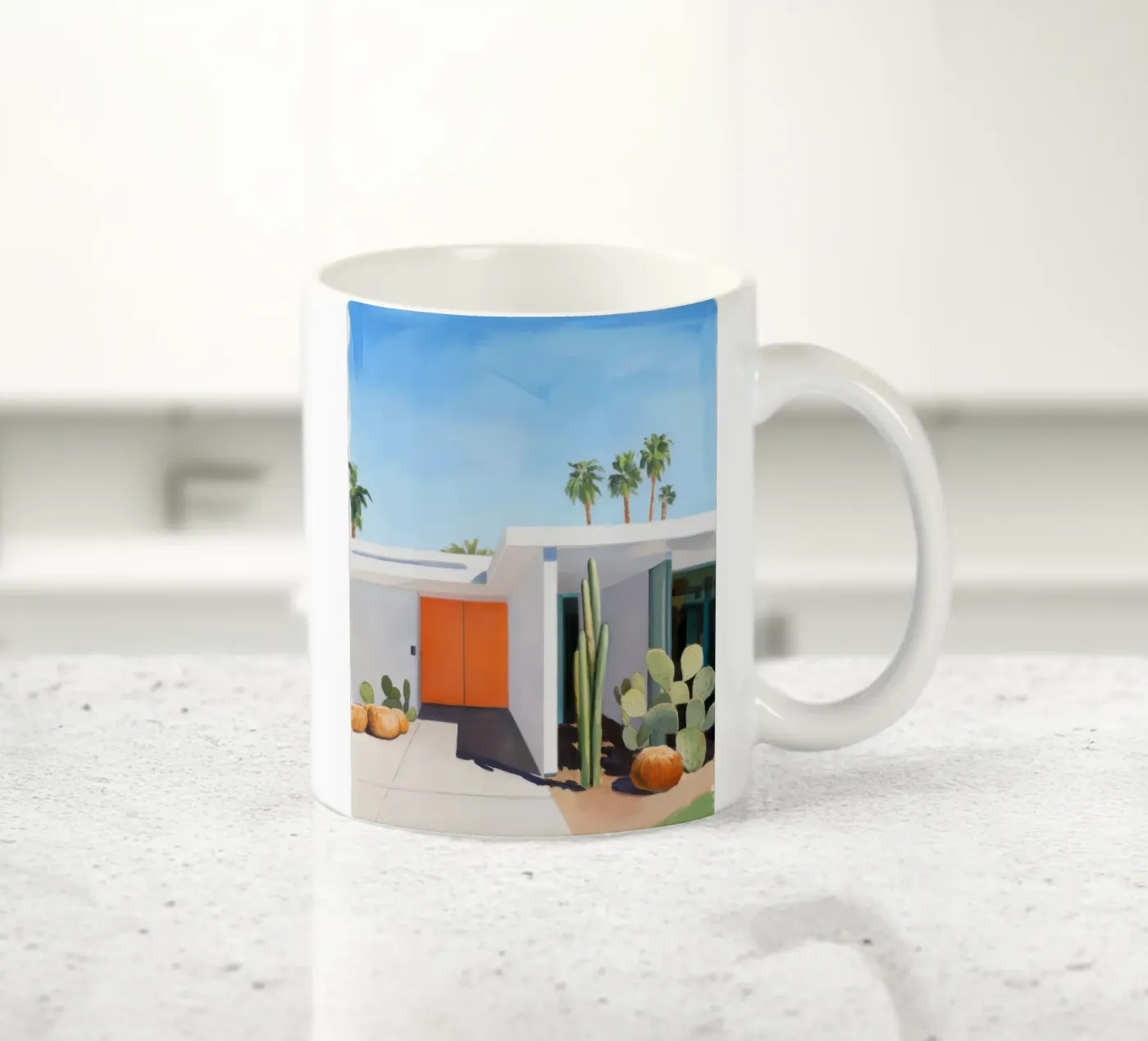 Desert Mod Bloom ceramic mug by Infinite Chroma