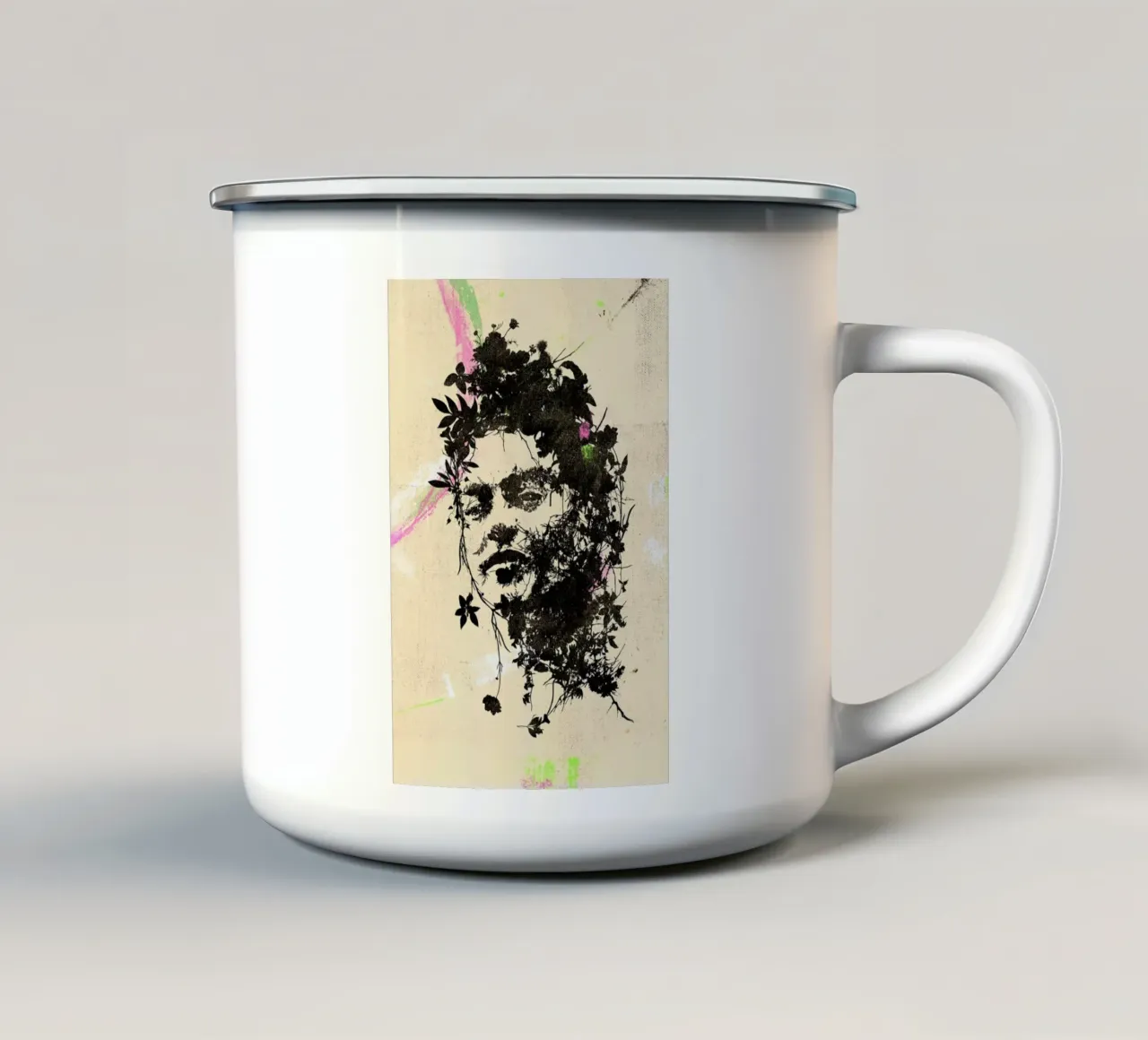 Frida 4 tazza in smalto da Carlos Quitério