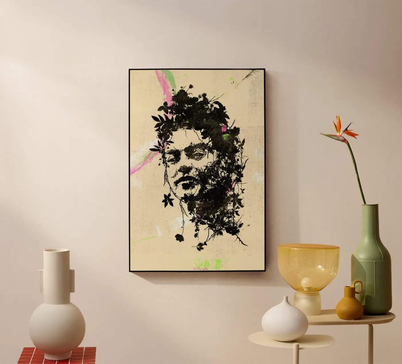 Frida 4 acryl van Carlos Quitério