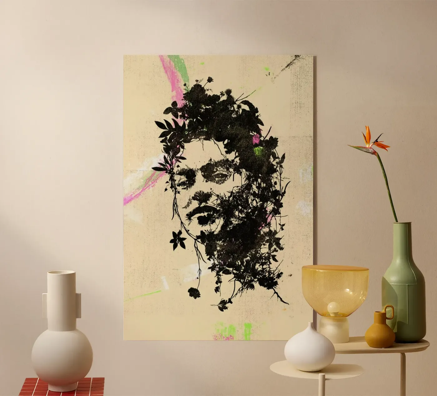 Frida 4 acryl van Carlos Quitério