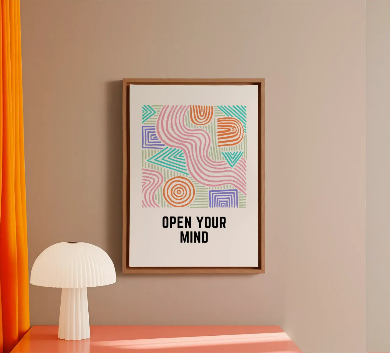 Open Your Mind -  Lebensmotto und Mindset Vol. 1 canvas with Floater frame by Grünkraftwerk