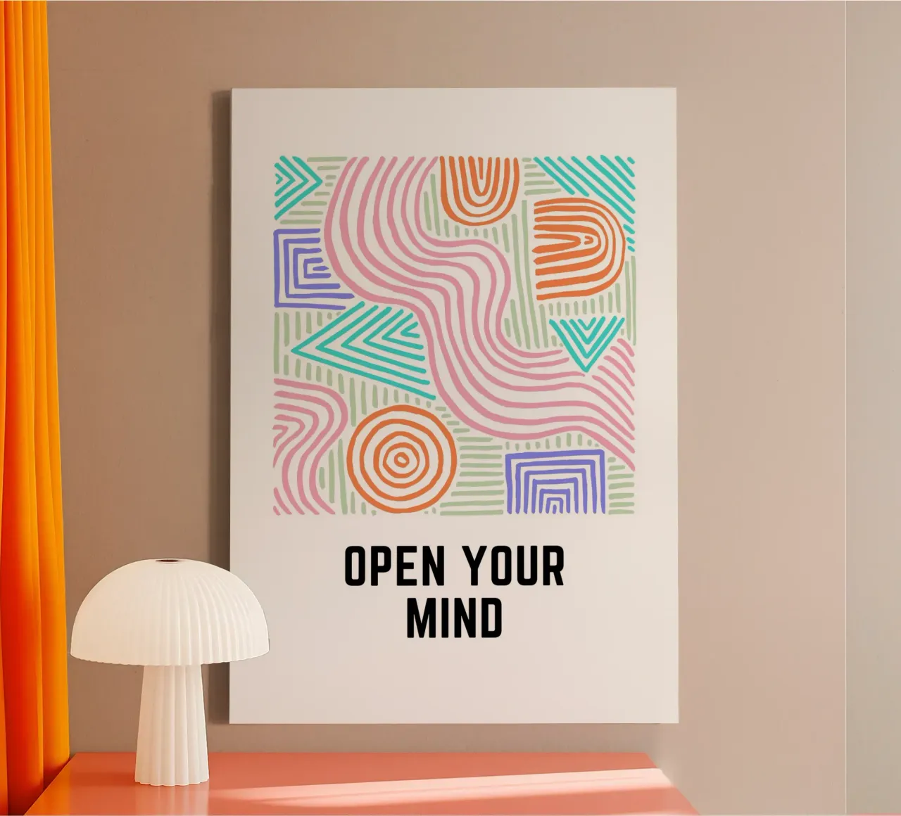 Open Your Mind -  Lebensmotto und Mindset Vol. 1 canvas with Floater frame by Grünkraftwerk