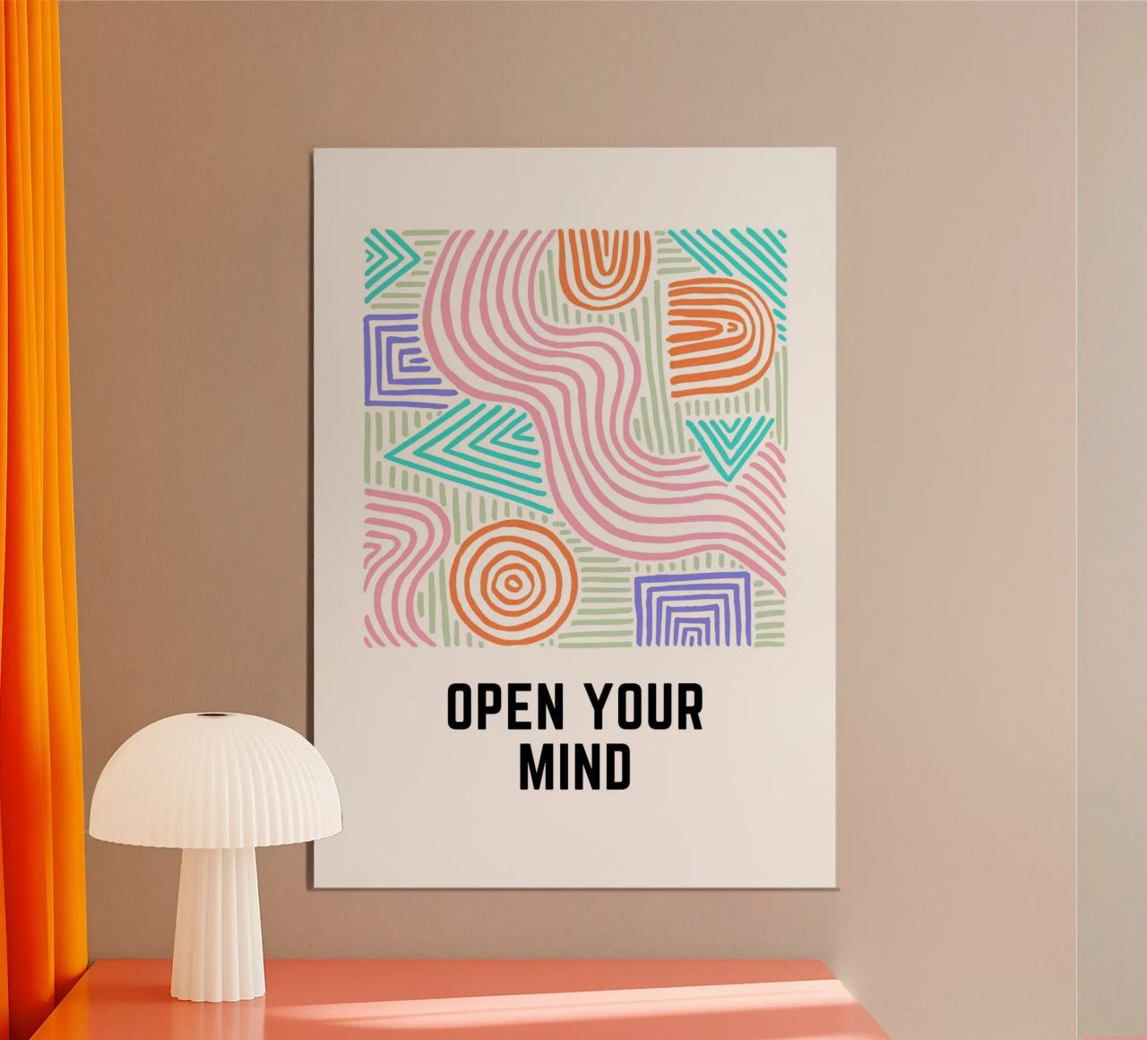Open Your Mind -  Lebensmotto und Mindset Vol. 1 Poster von Grünkraftwerk