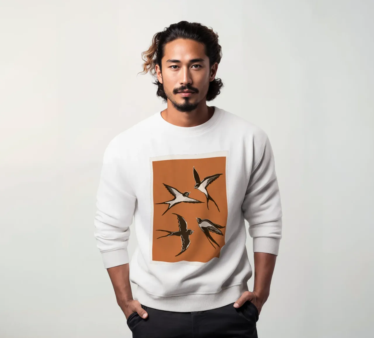 Flying Swallows felpa da Flow Line