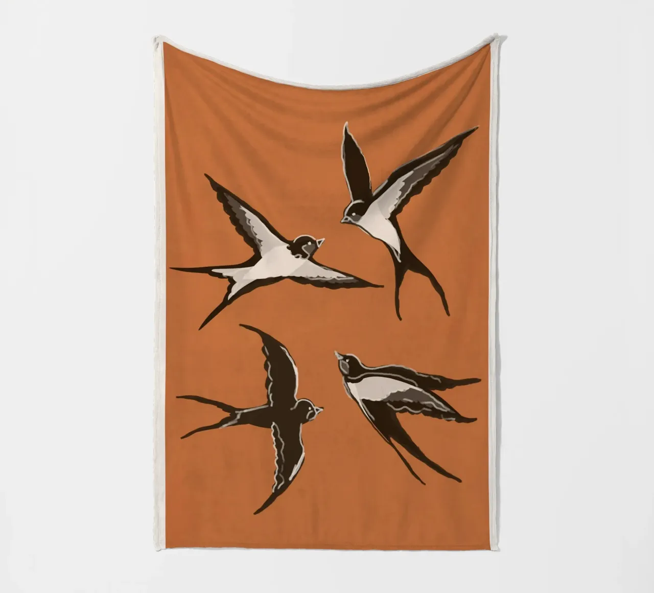 Flying Swallows coperta in pile da Flow Line