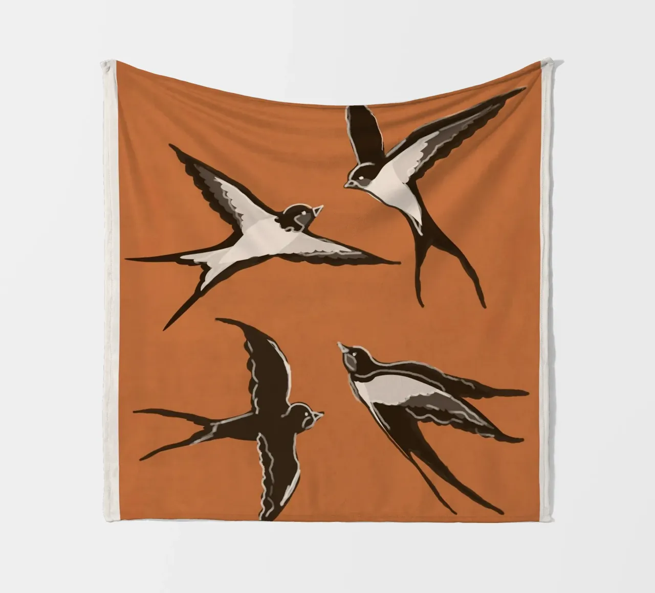 Flying Swallows coperta in pile da Flow Line