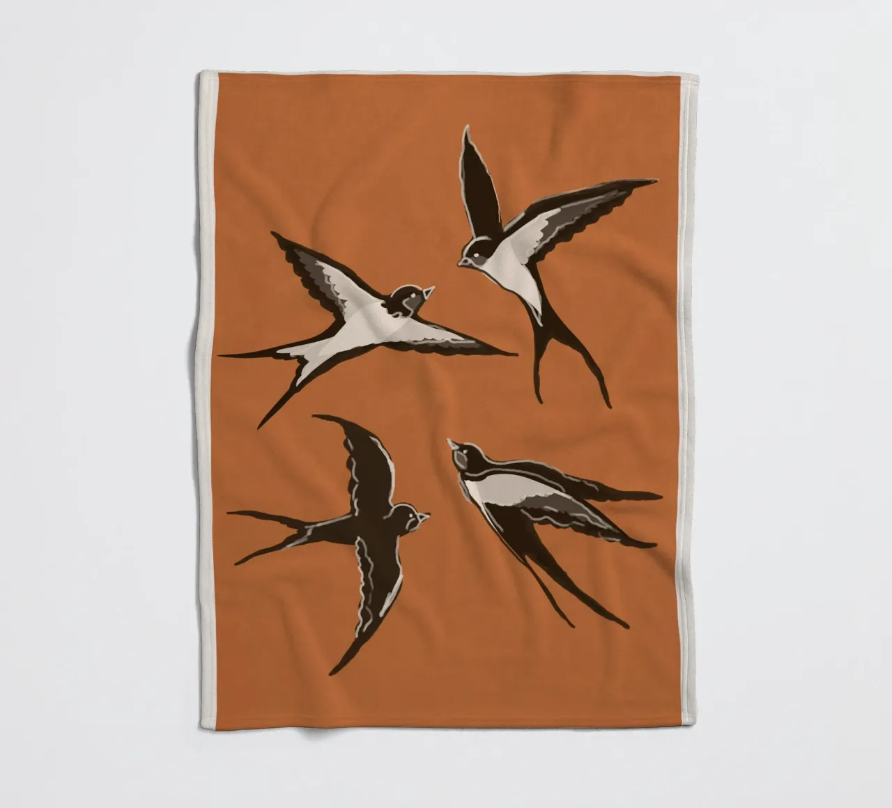 Flying Swallows coperta in pile da Flow Line
