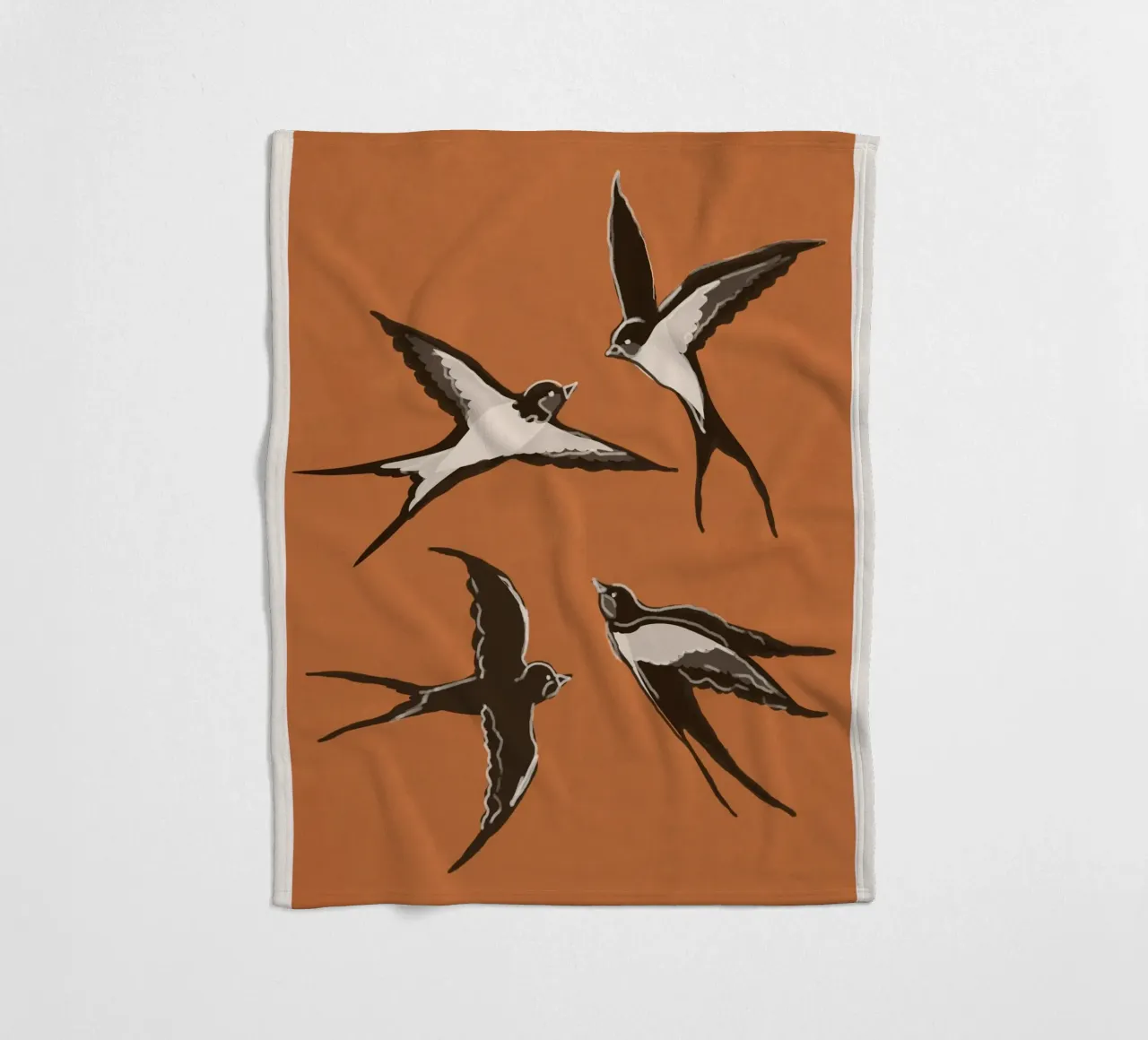 Flying Swallows coperta in pile da Flow Line