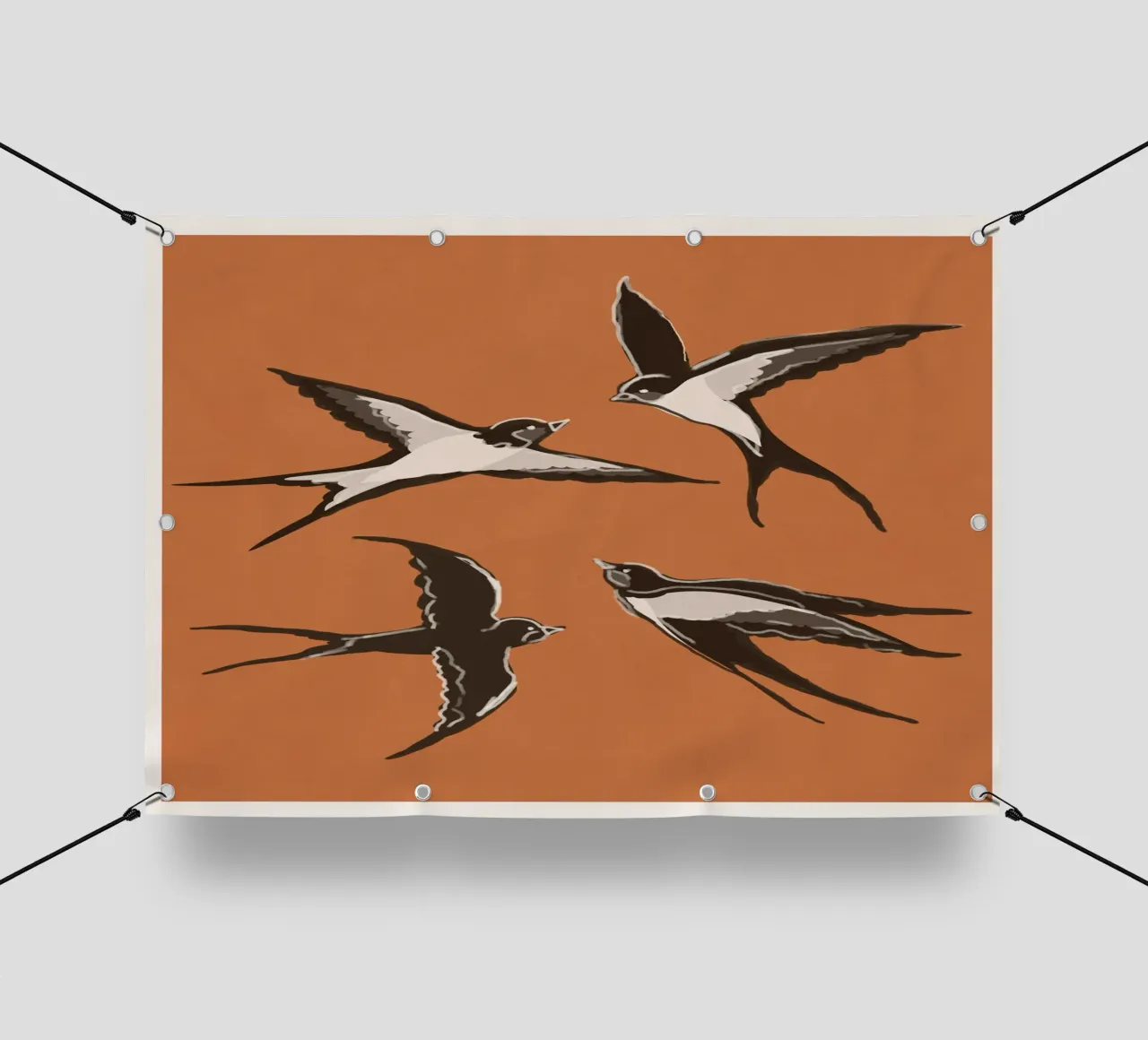 Flying Swallows telo in pvc da Flow Line