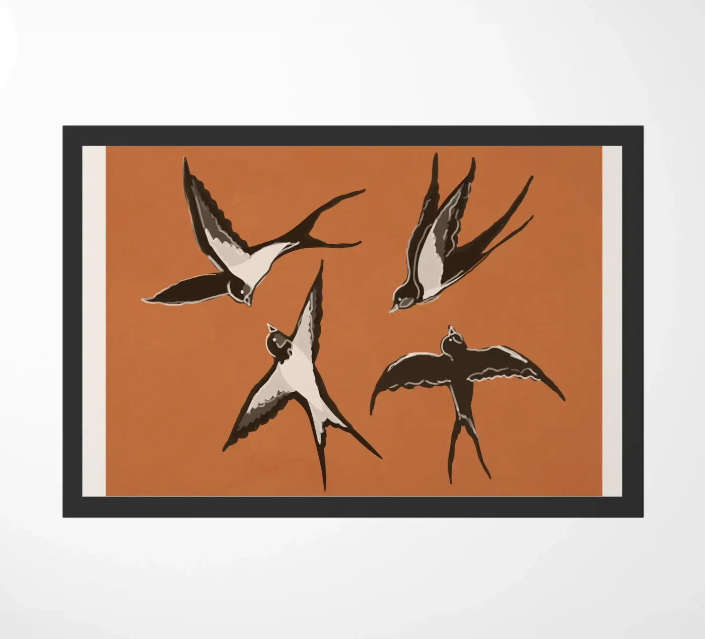 Flying Swallows doormat by Flow Line