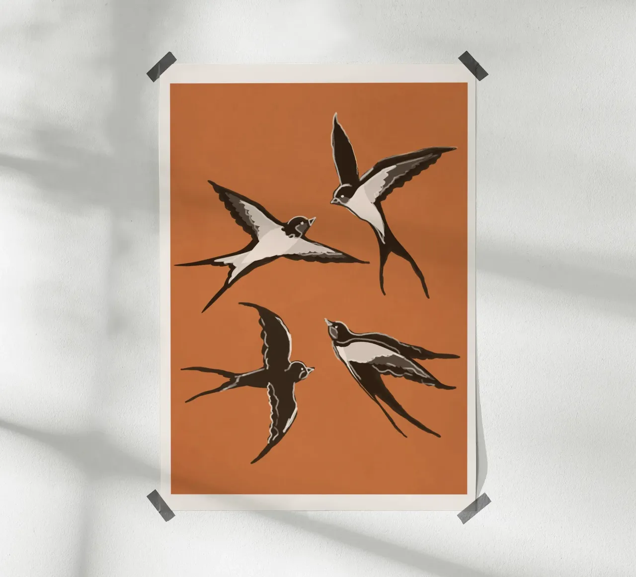 Flying Swallows poster da Flow Line