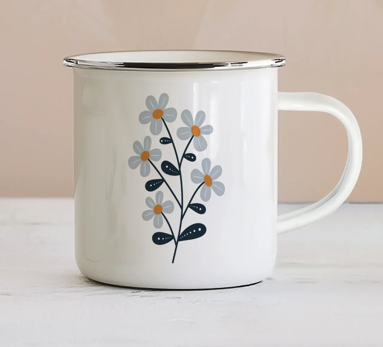 Flowers tazza in smalto da LisaArtes