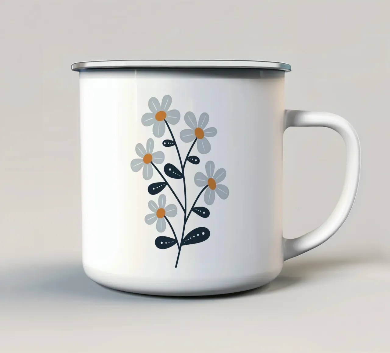 Flowers tazza in smalto da LisaArtes