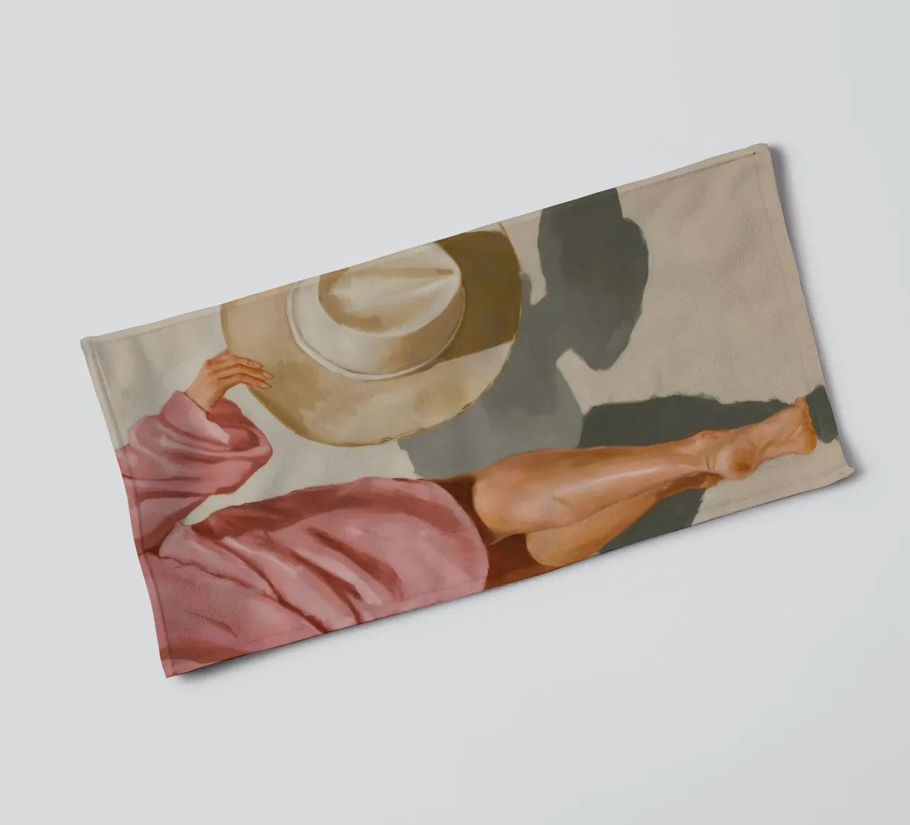 Roseate Stroll Horizon towel by Infinite Chroma