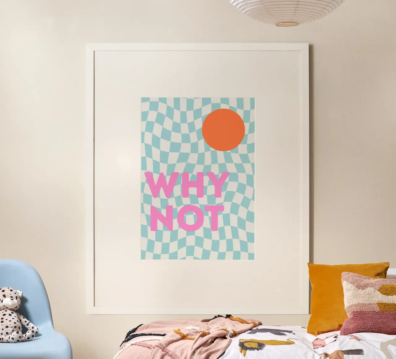 „Why not“ – Für mutige Ideen und kreative Gedanken Vol. 1 poster con telaio in plastica da Grünkraftwerk