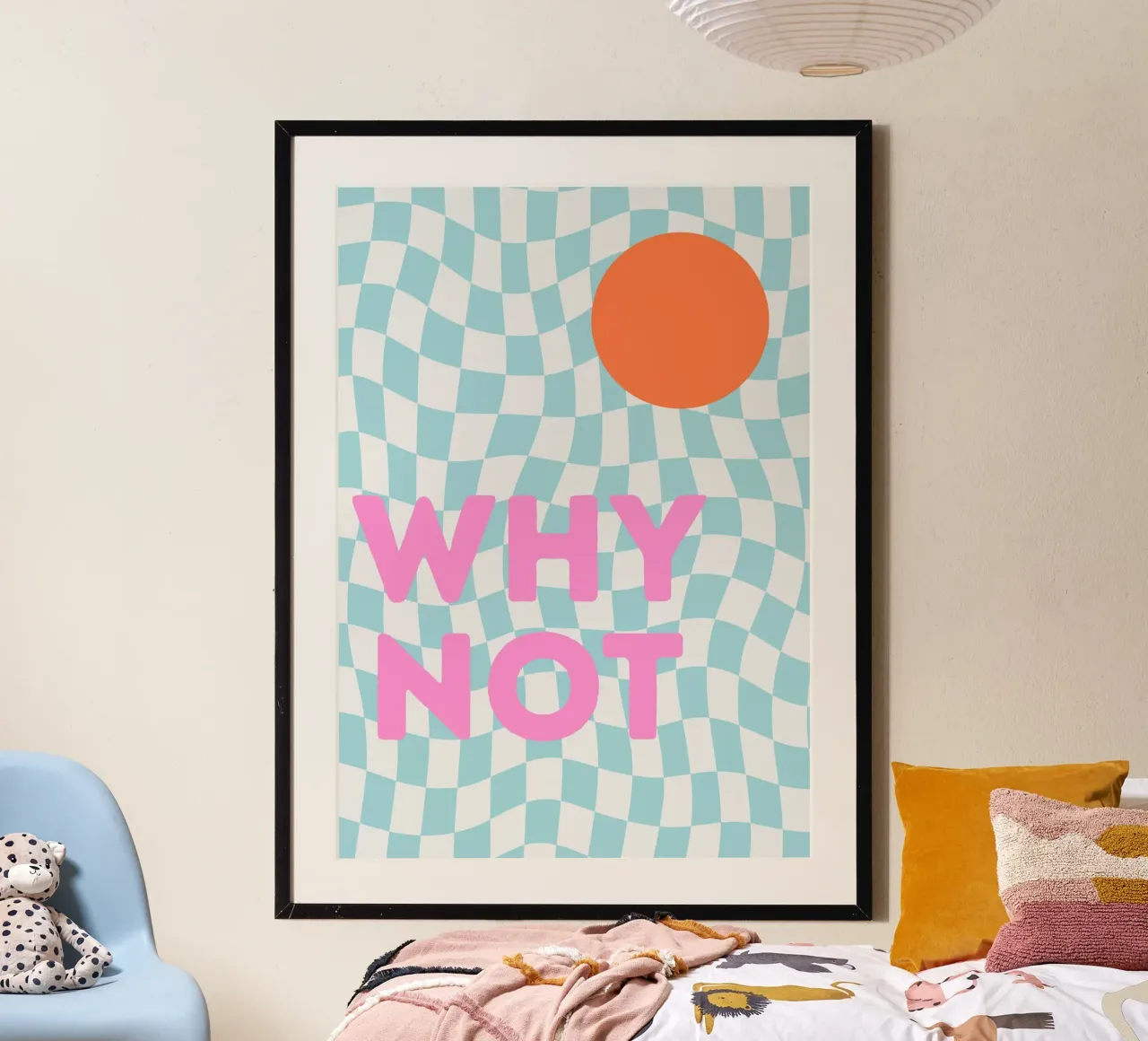 „Why not“ – Für mutige Ideen und kreative Gedanken Vol. 1 poster con telaio in plastica da Grünkraftwerk