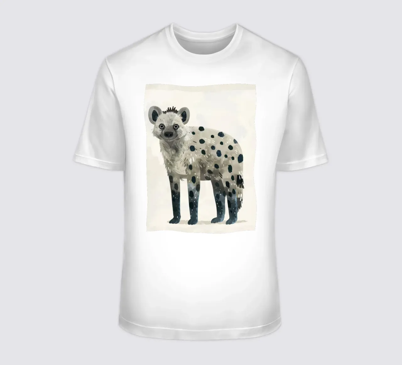 Opera d'arte di iena maculata e giocosa - Design unico di animali selvatici t-shirt da DesignDoodle