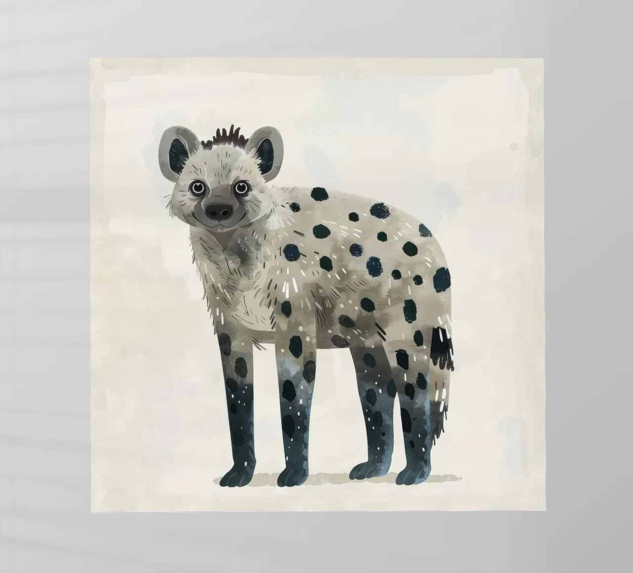 Opera d'arte di iena maculata e giocosa - Design unico di animali selvatici pellicola backlit da DesignDoodle