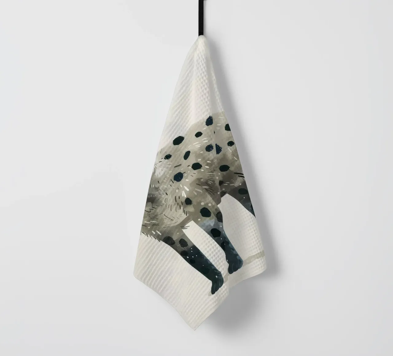 Verspielte Tüpfelhyäne Kunstwerk - Einzigartiges Wildtier Design Geschirrtuch von DesignDoodle