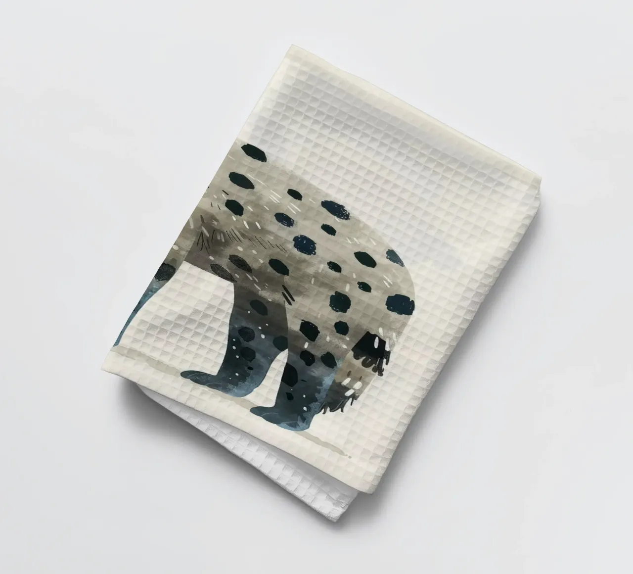 Verspielte Tüpfelhyäne Kunstwerk - Einzigartiges Wildtier Design Geschirrtuch von DesignDoodle
